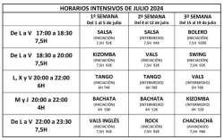 Calendario de actividades de verano